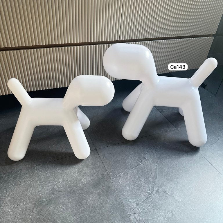 Silla perro blanco grande  69cm* 42cm* 54cm