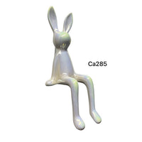 Articulo decorativo conejo perlado pequeño  8cm* 10cm* 21cm
