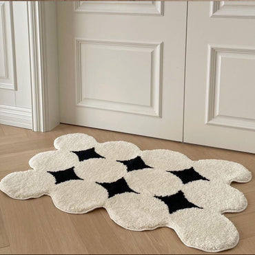 Tapete beige detalles negro  70cm* 100cm