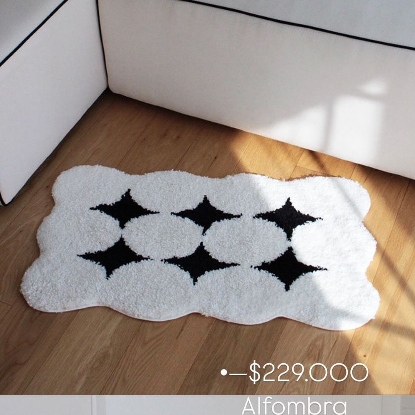 Tapete beige detalles negro  70cm* 100cm