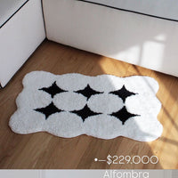 Tapete beige detalles negro  70cm* 100cm
