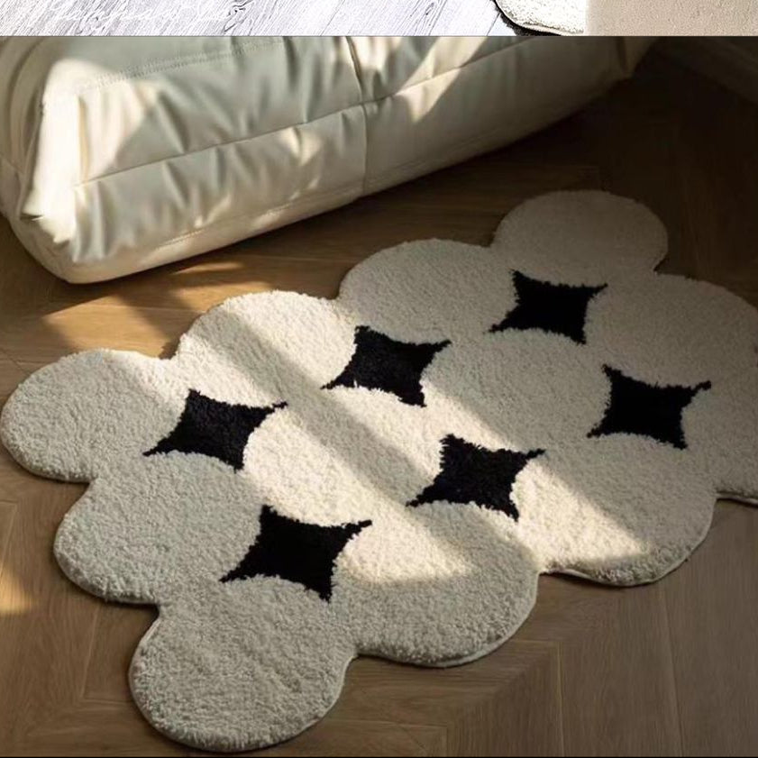 Tapete beige detalles negro  70cm* 100cm
