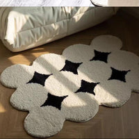 Tapete beige detalles negro  70cm* 100cm