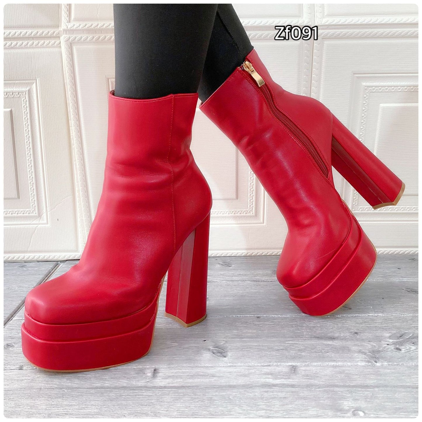 Botin rojo tacon 15Cm   X8240   31