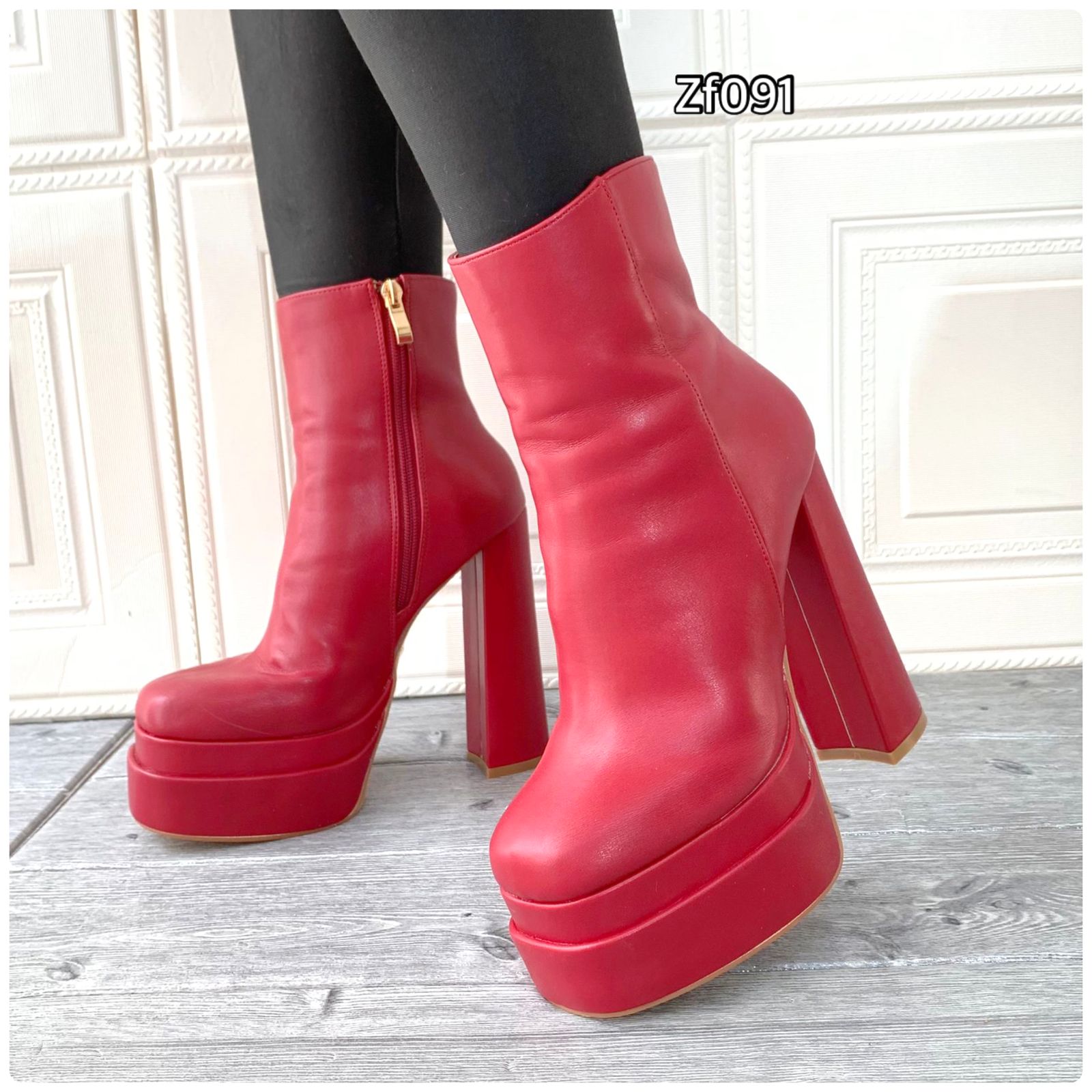 Botin rojo tacon 15Cm   X8240   31