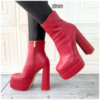 Botin rojo tacon 15Cm   X8240   31