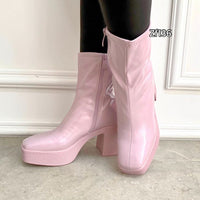 Botin lila tacon 8cm  Z522  C35