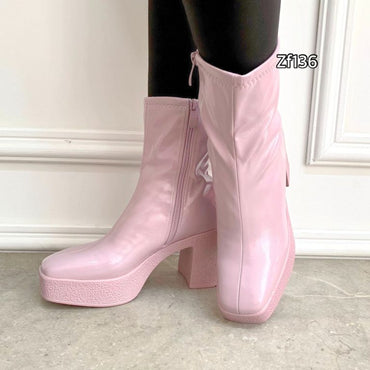 Botin lila tacon 8cm  Z522  C35