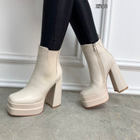 Botin beige tacon 13cm  5638  C40