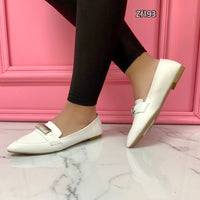 Baleta blanca apliques plateados   2093   C7