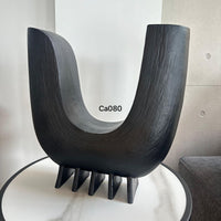 Articulo decorativo negro resina   34cm* 10.5cm* 35cm