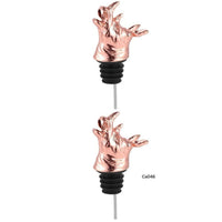 Dispensador de botellas metalico rinoceronte oro rosa  10.8cm* 5.5cm