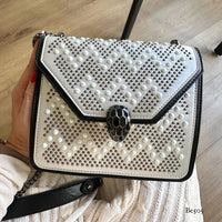 Bolso plateado apliques y cadena plomo  20cm* 7cm* 16cm   C- 23195