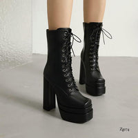 Bota negro plataforma 5cm  tacon  14cm  BTC06#  C-1