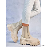 Botin beige suela 3cm   RQ410   C7