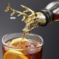 Dispensador de botellas metalico venado dorado  11.5*6cm