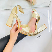Sandalia dorada tacon 10cm   Y563   C-54