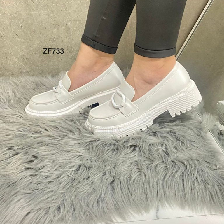 Zapato blanco aplique suela 3cm   NN308  C-69