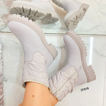 Botin gris suela 4cm  M632   C-58