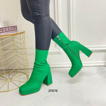 Botin verde tacon 10cm  CLS-221  C-37