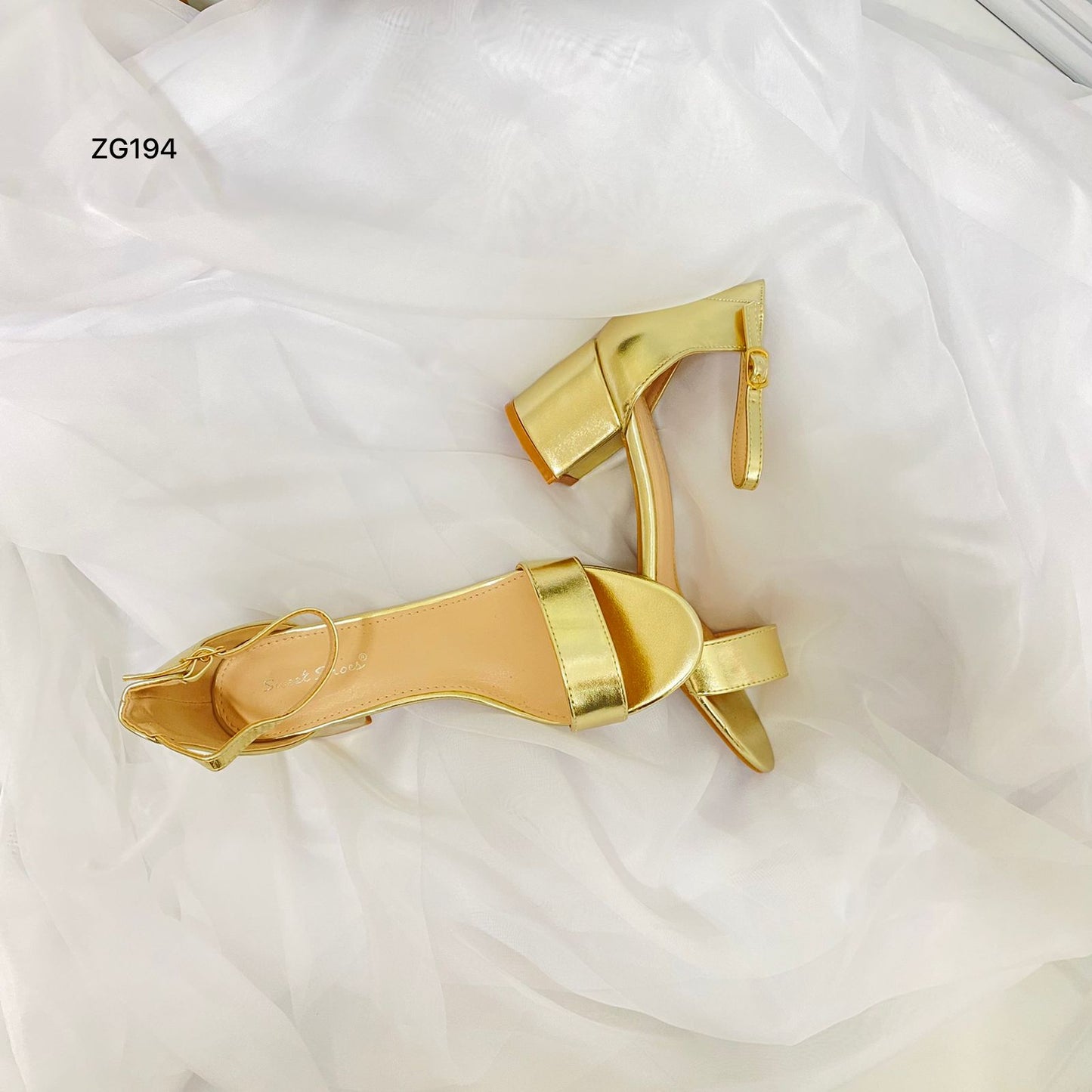 Sandalia dorado tacon 6cm  9593  C-7