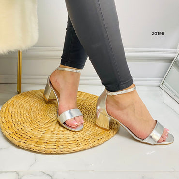 Sandalia plateado tacon 6cm  9593  C-7