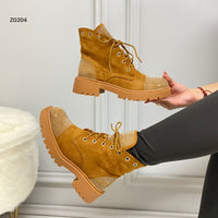 Botin cafe apliques plateado brillantes tacon 4cm  A9529  C-13