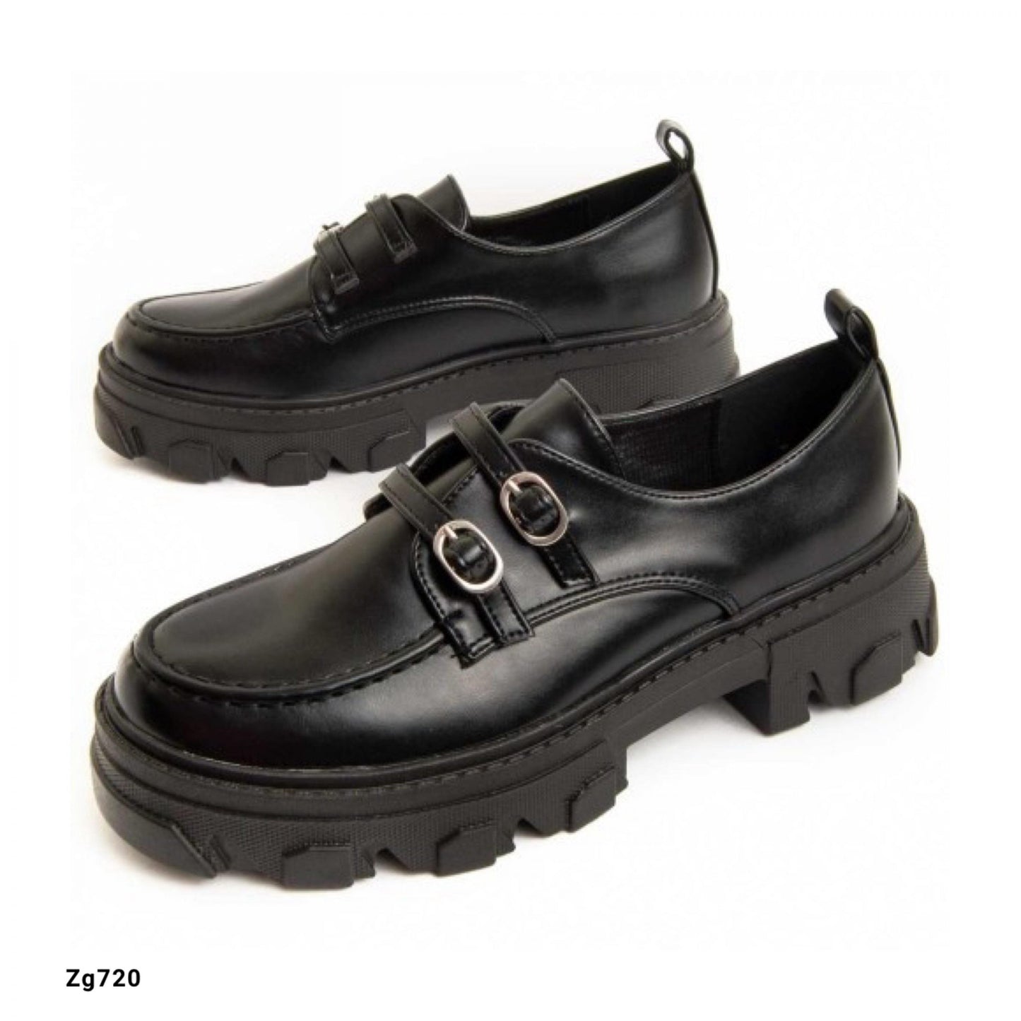 Zapato negro suela 4cm  G70056  C-97