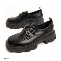 Zapato negro suela 4cm  G70056  C-97