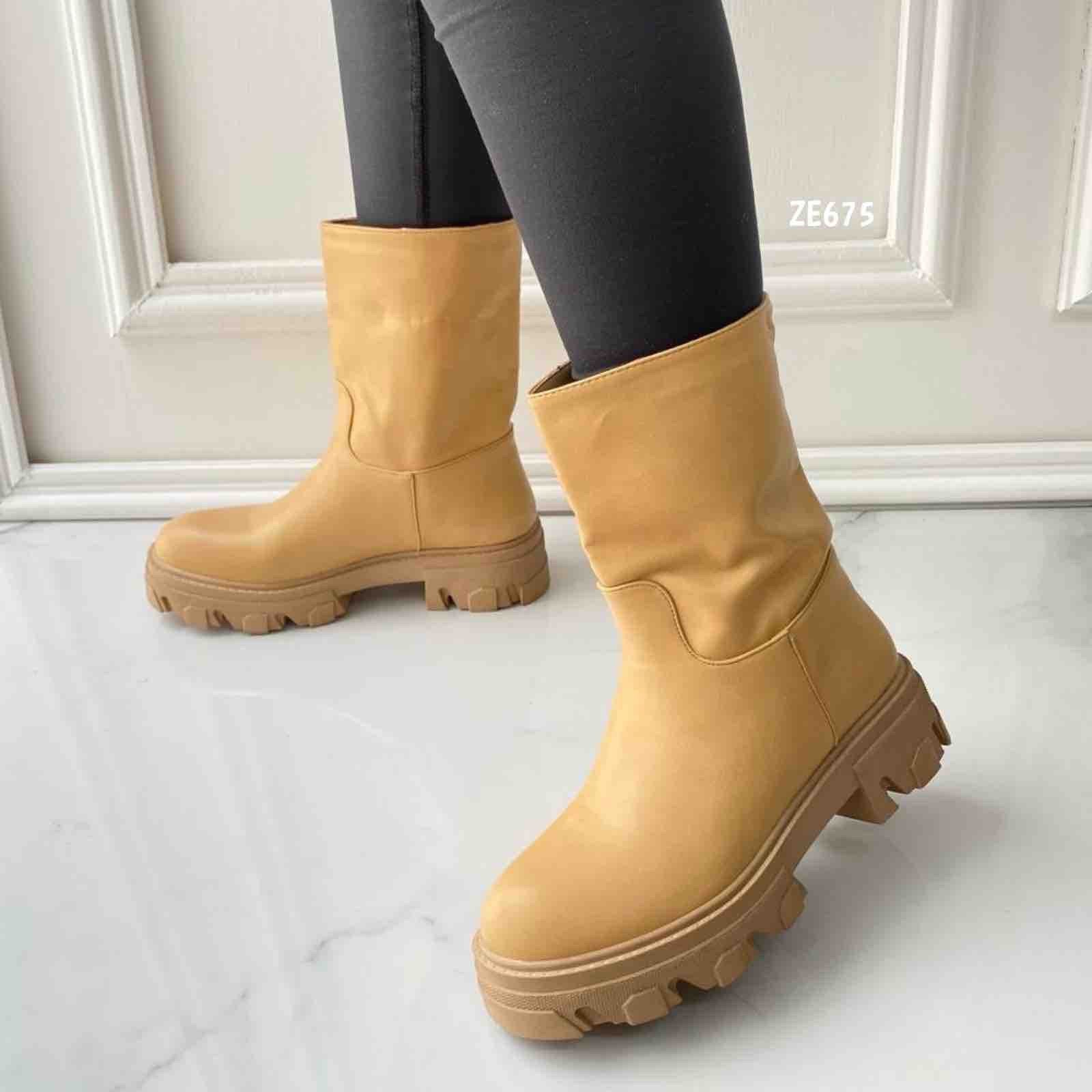 Bota camel suela 3cm  U8AX2115-2