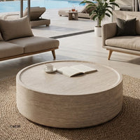 Mesa de centro beige fibra de vidrio  80cm* 30cm