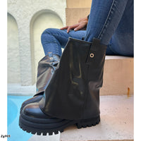 Botin negro doblez suela  6cm  2P9A-AX3435-06  C-24