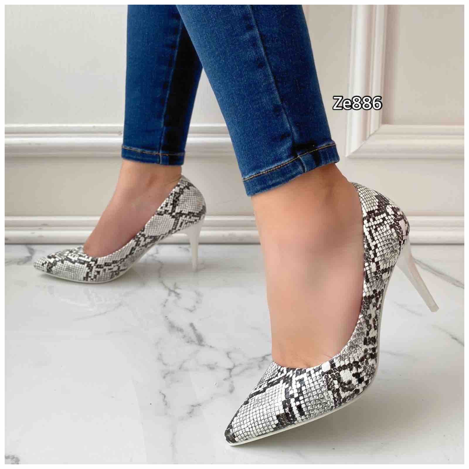 Stileto gris textura tacon 9cm  BG1313-PM   C11