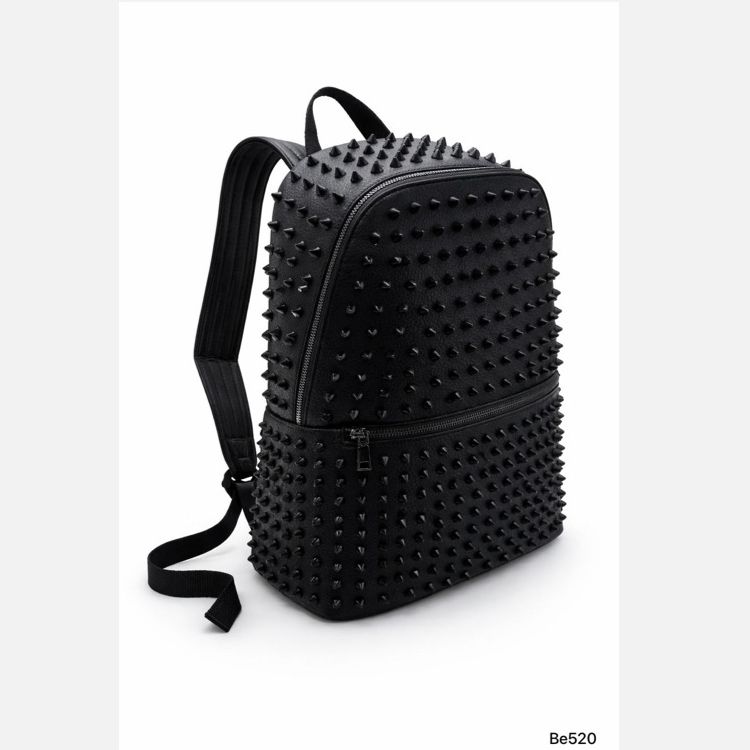Morral negro de taches policuero   24035