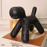 Articulo decorativo perro negro puntos blanco pequeño  19cm* 11.5cm* 16cm