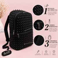 Morral negro de taches lona       24035