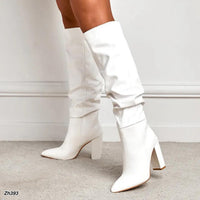 Bota caña alta blanco tacon 10cm   2P1B-X9420-21  C-134