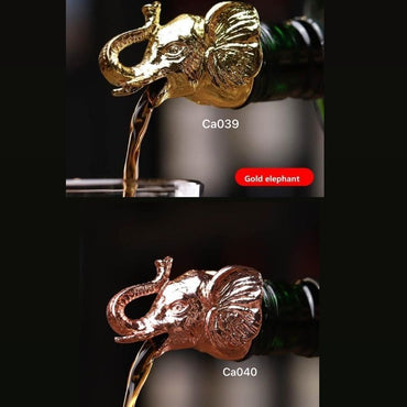 Dispensador de botellas metalico elefante plateado  10.5cm*  4cm
