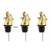 Dispensador de botellas metalico jaguar dorado  10cm* 3.5cm