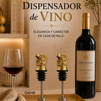 Dispensador de botellas metalico leon dorado  11cm*  3cm