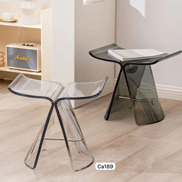 Mesa auxiliar mariposa gris transparente  43cm* 30cm* 38.5cm