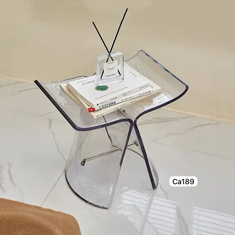 Mesa auxiliar mariposa gris transparente  43cm* 30cm* 38.5cm