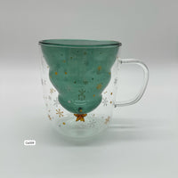 Taza cristal navideña  11cm* 12cm