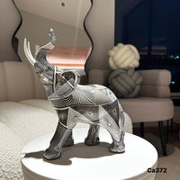 Articulo decorativo elefante estampado negro-blanco 20cm* 9,5cm* 25,5cm