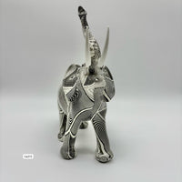 Articulo decorativo elefante estampado negro-blanco 20cm* 9,5cm* 25,5cm