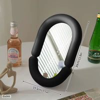 Espejo de mesa circular negro  19,5cm* 30cm* 3cm