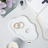 Bandeja de ceramica blanco  19,5cm* 13,5cm* 2cm