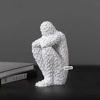 Articulo decorativo figura humano blanco resina  8cm* 11cm* 20cm