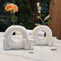 Jarron blanco brillante LOVE  22,5cm* 19cm