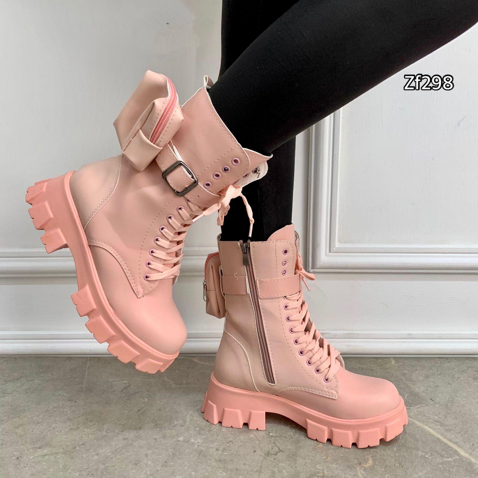 Botin rosa bolsito suela 5cm   B22   C1